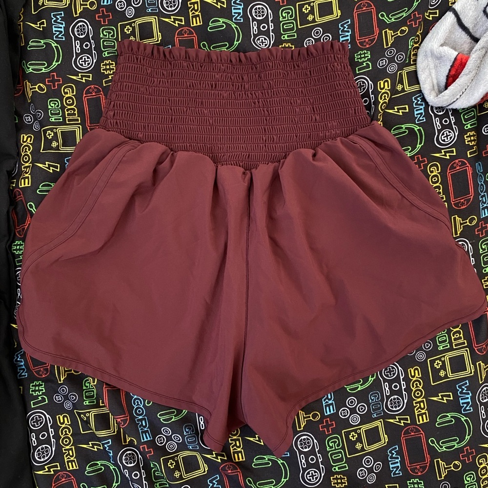 Aerie real me smocked running shorts
